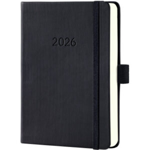 CONCEPTUM Tageskalender             2026 C2611     1T/1S schwarz      15.1x10.8cm