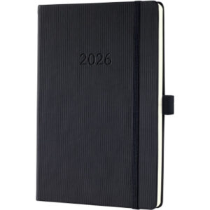 CONCEPTUM Wochennotiz-Kalender      2026 C2614     1W/2S schwarz      21.3x14.8cm