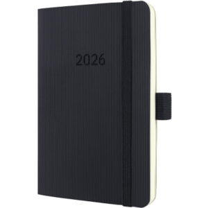 CONCEPTUM Wochennotiz-Kalender      2026 C2625     1W/2S schwarz         14x9.3cm