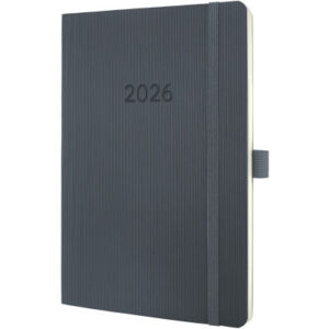 CONCEPTUM Wochenkalender            2026 C2636     1W/2S dunkelgrau     21x13.5cm