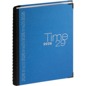 EXACOMPTA Tagesagenda Time 29W      2026 296122E   1T/1S blau Wire-O           A4