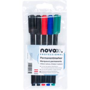 NOVOOO    Permanent Marker Set     0.5mm 26407     5 Farben ass.