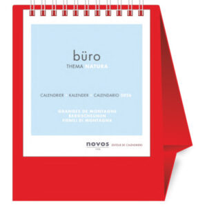 NOVOS     Tischkalender Natura      2026 997014    1M/1S rot ML         11.5x14cm