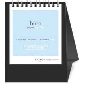 NOVOS     Tischkalender Natura      2026 997052    1M/1S schwarz ML     11.5x14cm