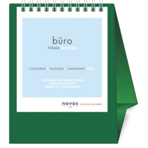 NOVOS     Tischkalender Natura      2026 997083    1M/1S dunkelgrün ML  11.5x14cm