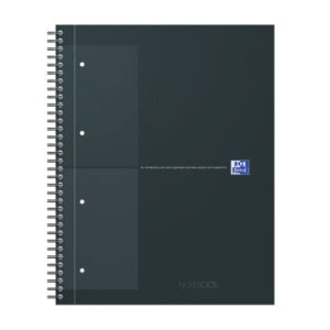 OXFORD    Spiralbuch                 A4+ 400191148 kariert 5mm, schwarz  80 Blatt