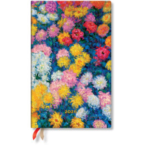PAPERBLAN Agenda Monets Chrysanth. 2026 DD0622-1  1W/2S HOR Maxi HC DE 13.5x21cm
