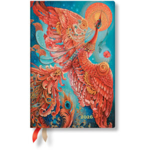 PAPERBLAN Agenda Oiseau de Feu      2026 FF0961-1  1W/2S HOR Mini SC FR  9.5x14cm