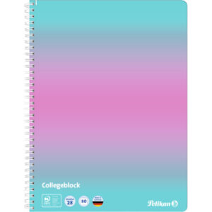 PELIKAN   Spiralblock                 A4 400197019 kariert              mint/rosa