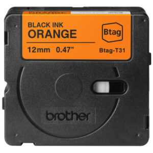 PTOUCH    Band schwarz/orang.n.laminiert BTAG-T31  PT-N10/N20/N25BT         12 mm
