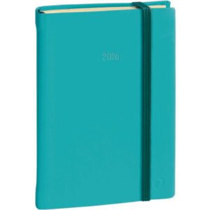 QUO-VADIS Agenda Minis. Prest. Silk 2026 286578Q   1W/2S türkis ML        16x24cm