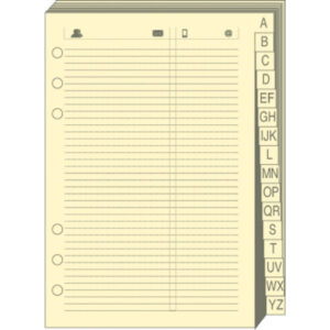 QUO-VADIS Timer 14 Telefonregister 720005Q   liniert                 8x12cm