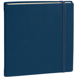 QUO-VADIS Agenda Silk Exec.Prest.   2026 905443Q   1W/2S dunkelblau ML    16x16cm