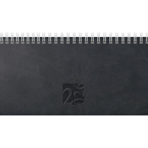 RIDOIDE   Pultkalender AC-Terminer  2026 703170290 1W/2S schwarz ML   30.7x10.5cm