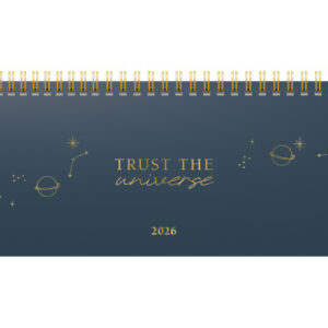 RIDOIDE   Pultkalender Design Line  2026 703631101 1W/2S Universe DE  29.7x10.5cm