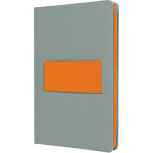 SIGEL     Notizbuch Linescape         A5 LS200     grau/orange kariert     176 S.