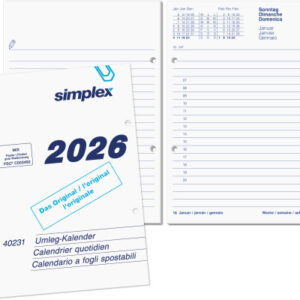 SIMPLEX   Kalendarium               2026 40231.26  zu Pultkalender    12.1x17.3cm