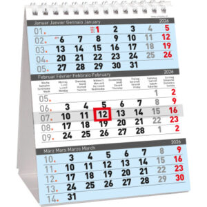 SIMPLEX   3-Monats-Tischkalender    2026 61102.26  3M/1S              12.5x15.5cm