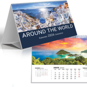 SIMPLEX   3-Monats-Tischkalender    2026 61103.26  3M/1S Around the World 21x14cm
