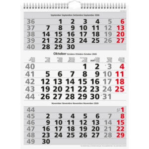 SIMPLEX   3-Monats-Wandkalender     2026 970009.26 3M/1S rot              31x40cm