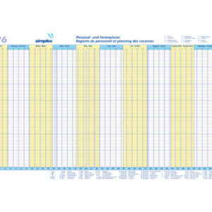 SIMPLEX   Planograph 3 Stück        2026 S40365.26 1J/1S DE/FR          64x29.6cm