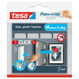 TESA      Powerstrips       4x2 Streifen 77721-000 Click Medium, Klettband