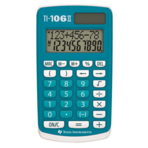 TEXAS     Schulrechner TI-106II  10-stellig          blau/weiss