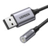 UGREEN    Audio Adapter USB 2.0,3.5mm 30757 BB  Aluminum Alloy 25cm,Grey