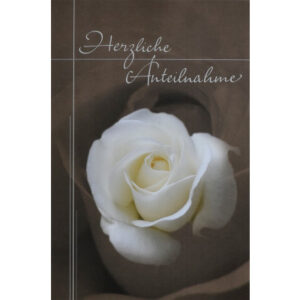 ABC       Trauerkarte               Rose 03758     grau                        B6