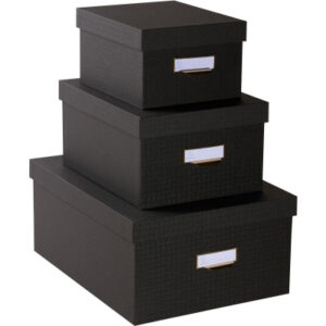 EXACOMPTA Ablagebox Officebyme 79601E    schwarz                3er-Set