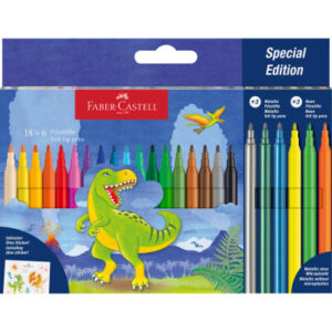 FABER-CA. Filzstifte Dino 554222    inkl. Sticker         24 Stück