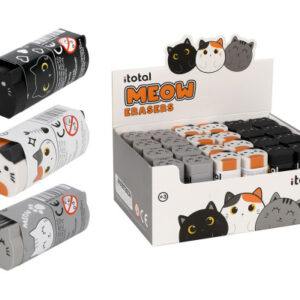 I-TOTAL   Radiergummi            2.3x6cm XL1804B   Cat, assortiert