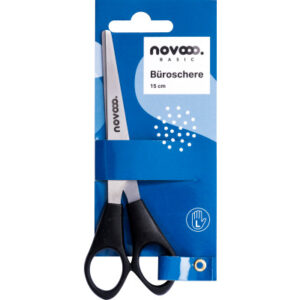 NOVOOO    Büroschere                15cm E-131162  für Linkshänder, schwarz