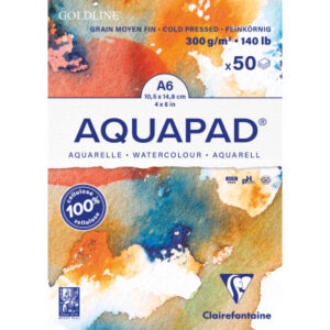 CLAIREFON Aquarell Zeichenblock       A6 975620C   naturweiss, MF, 300g  50 Blatt