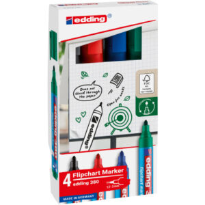 EDDING    Flipchart Marker 380   1.5-3mm 380-E4    4 Farben