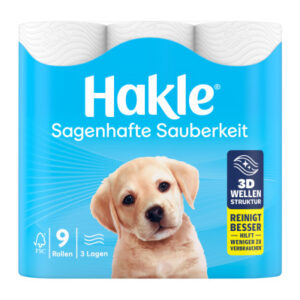 HAKLE     Toilettenpapier 4411753   Sagenhafte Sauberkeit 9 Rollen