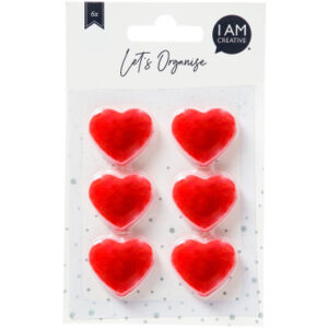 I AM CREA Magnet Herz Let`s Organize 4035.49   rot, stark             6 Stück