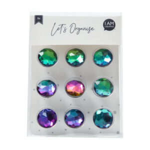 I AM CREA Magnet Juwel    Let`s Organize 4035.56   Acrylglas, bunt        9 Stück