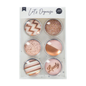 I AM CREA Magnet Love Let`s Organize 4035.6    Glas, 3x1cm            6 Stück
