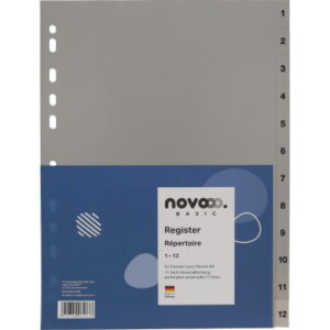 NOVOOO    Register PP                 A4 40937     grau                      1-12