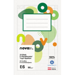 NOVOOO    Heft                        E6 729767    Fr/Rp/Monate/Tage-Spalten  90g