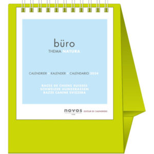 NOVOS     Tischkalender Natura      2026 997090    1M/1S hellgrün ML    11.5x14cm