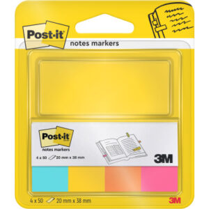 POST-IT   Page Marker            20x38mm 670-4P    Ultrafarben      4x50 Streifen