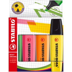 STABILO   Textmarker BOSS          2-5mm 70/4-21-1 4-farbig ass.