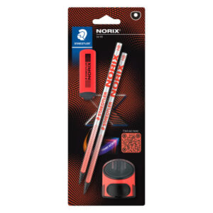 STAEDTLER Bleistift NORIX             HB 181-HBBK2 inkl. Spitzer,Radierer 2 Stück