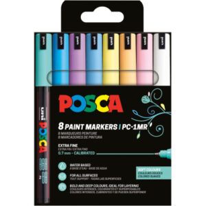 UNI-BALL  Fineliner Posca          0.7mm PC-1MR 8P 8 Soft Farben ass.