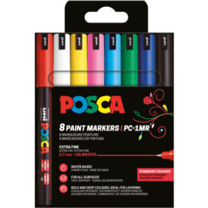 UNI-BALL  Fineliner Posca          0.7mm PC-1MR 8P 8 Farben ass.