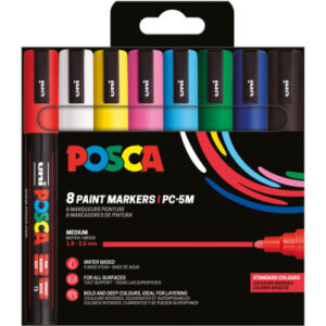 UNI-BALL  Marker Posca         1.8-2.5mm PC-5M 8P  8 Farben ass.