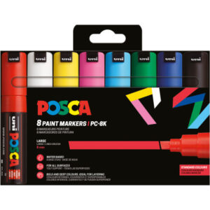 UNI-BALL  Marker Posca               8mm PC-8K 8P  8 Farben ass.