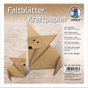 URSUS     Faltblätter            15x15cm 3425500   Kraftpapier          100 Blatt